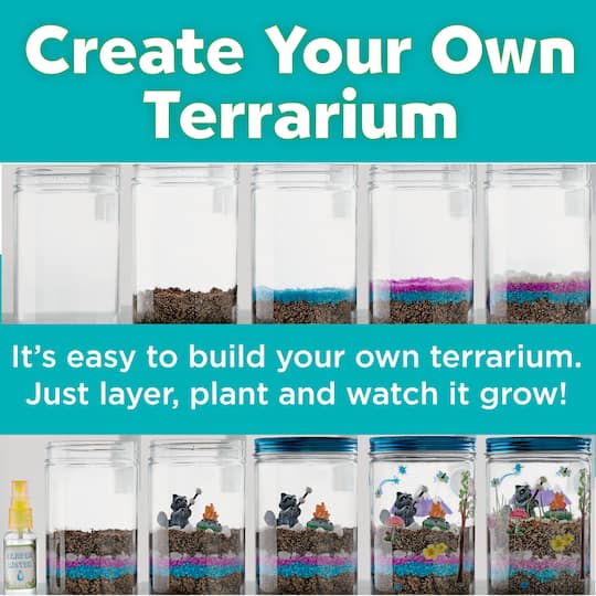 Fairy Garden Glow in the Dark Science Kit Terrarium Kids Grow Plants Mason Jar